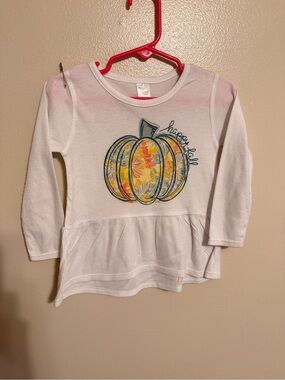 Laughing Giraffe 2T Toddler Girls Happy Fall Pumpkin Floral Long Sleeve Shirt